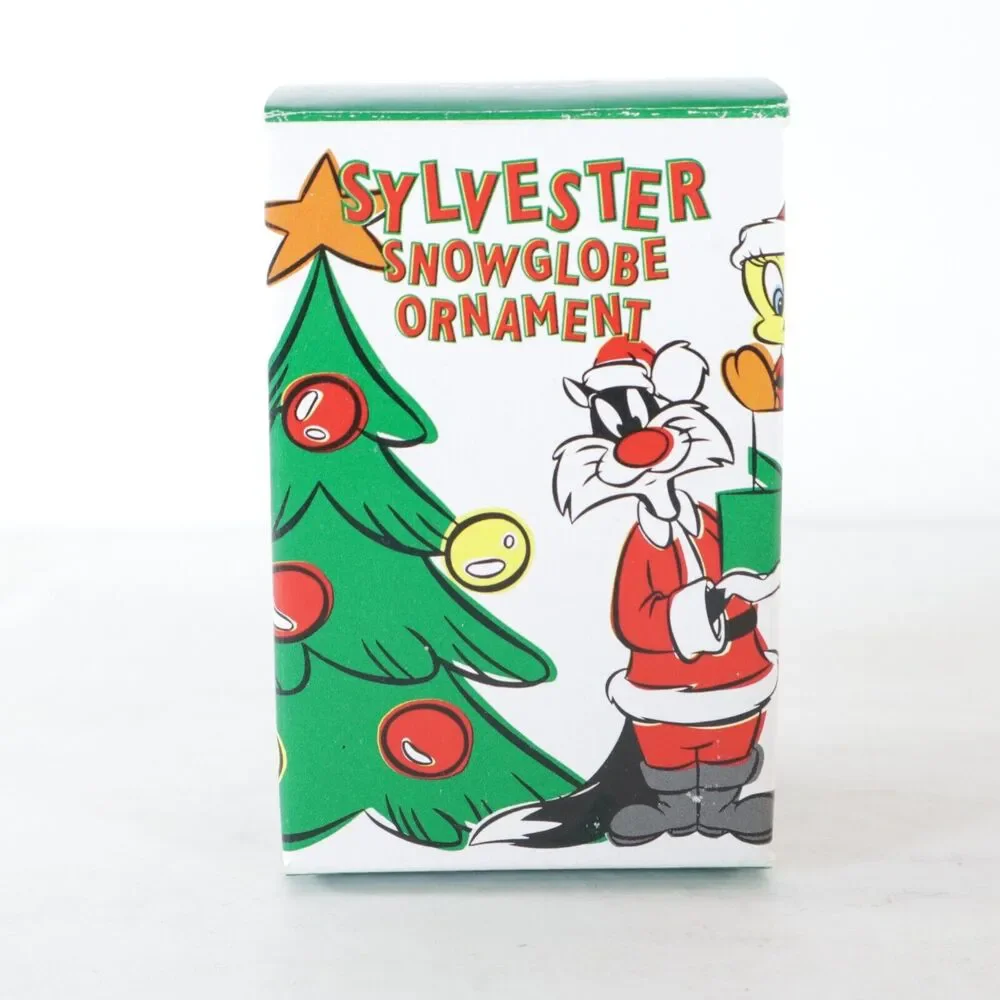 Warner Brothers Studio Store Looney Tune Sylvester Snow Globe Christmas Ornament